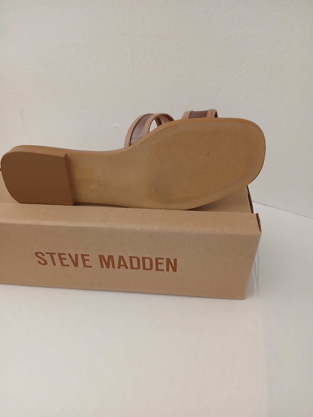 Steve Madden Nude/Tan Slide Mules with Mesh Straps New $25 - Picture 9 of 16